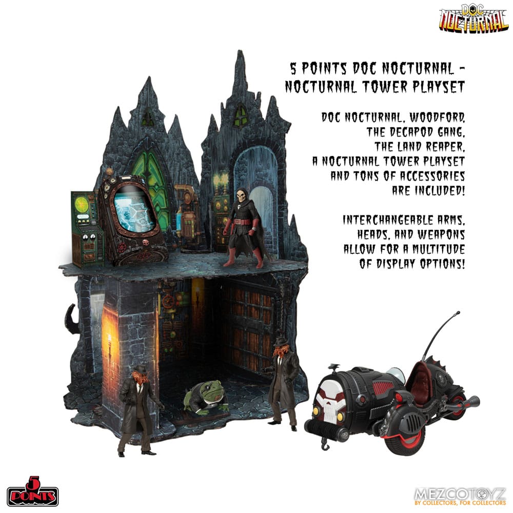 Doc Nocturnal 5 Points Action Figures Nocturnal Tower Playset 9 cm 0696198181333