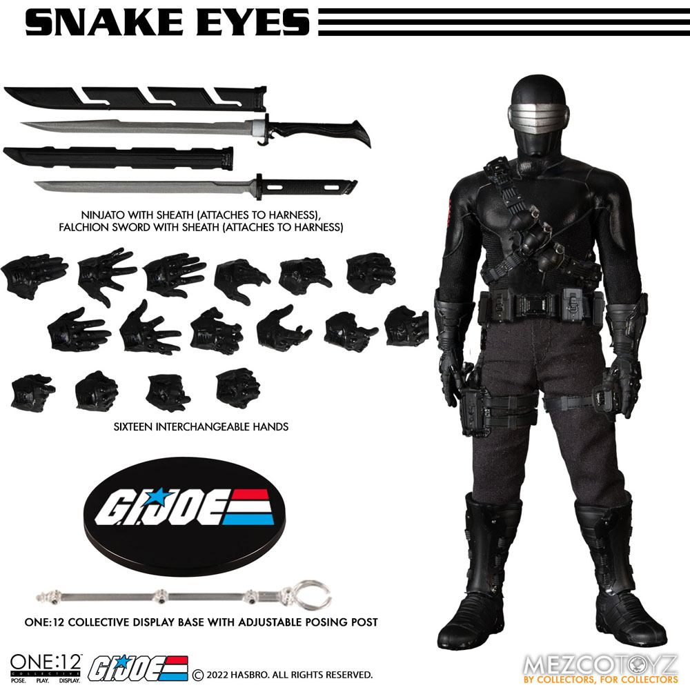 G.I. Joe Light-Up Action Figure 1/12 Snake Eyes Deluxe Edition 17 cm 0696198763911