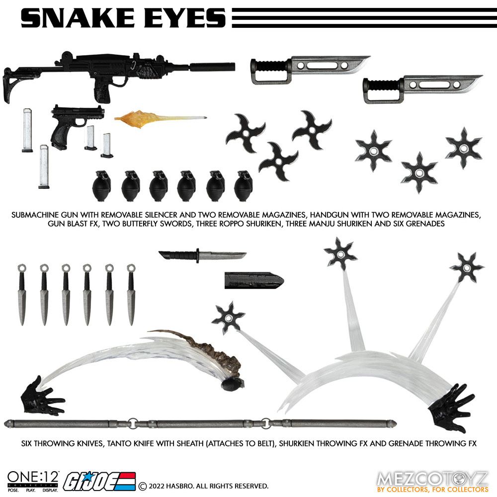 G.I. Joe Light-Up Action Figure 1/12 Snake Eyes Deluxe Edition 17 cm 0696198763911