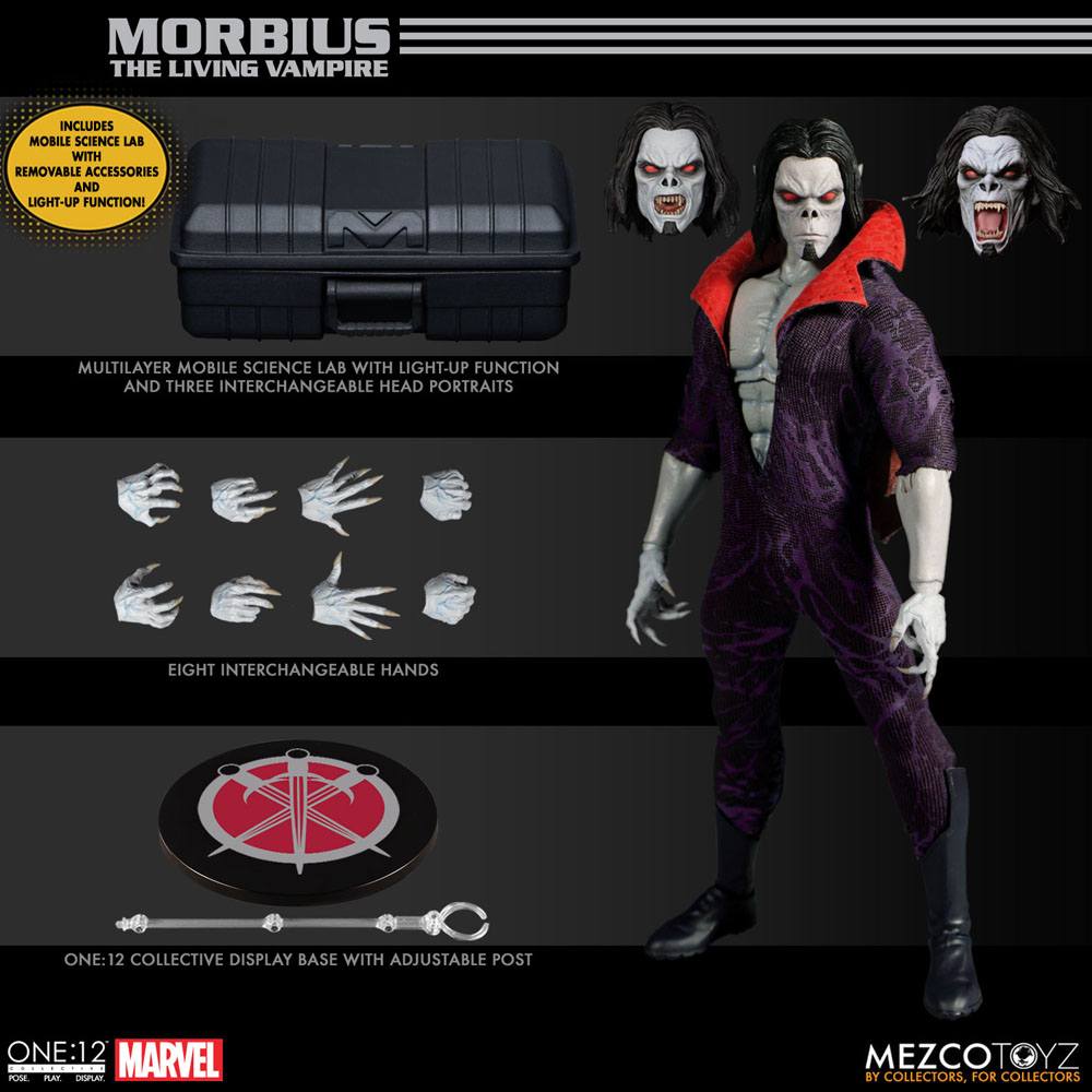 Marvel Universe Light-Up Action Figure 1/12 Morbius 17 Cm - Amuzzi