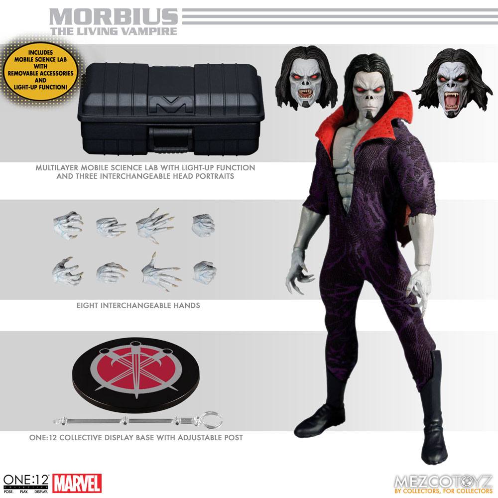 Marvel Universe Light-Up Action Figure 1/12 Morbius 17 Cm - Amuzzi