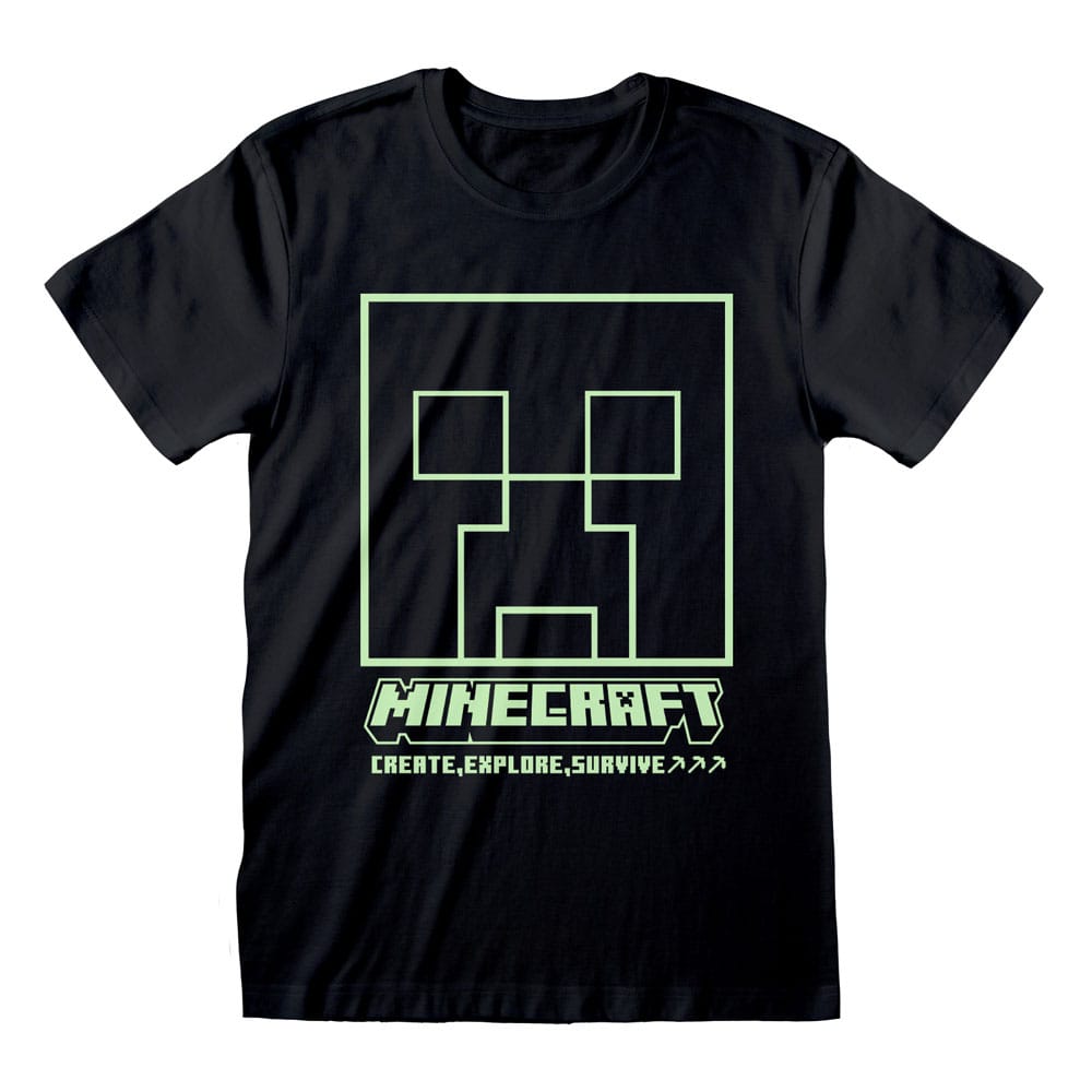 Minecraft T-Shirt Glow in the Dark Size S 5056811538688