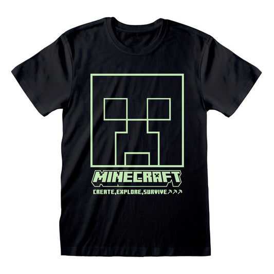 Minecraft T-Shirt Glow in the Dark Size S 5056811538688