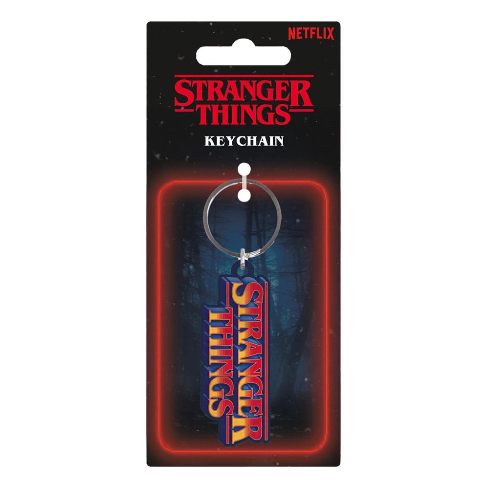 Stranger Things Rubber Keychain Retro Logo 6 cm    5063457040734