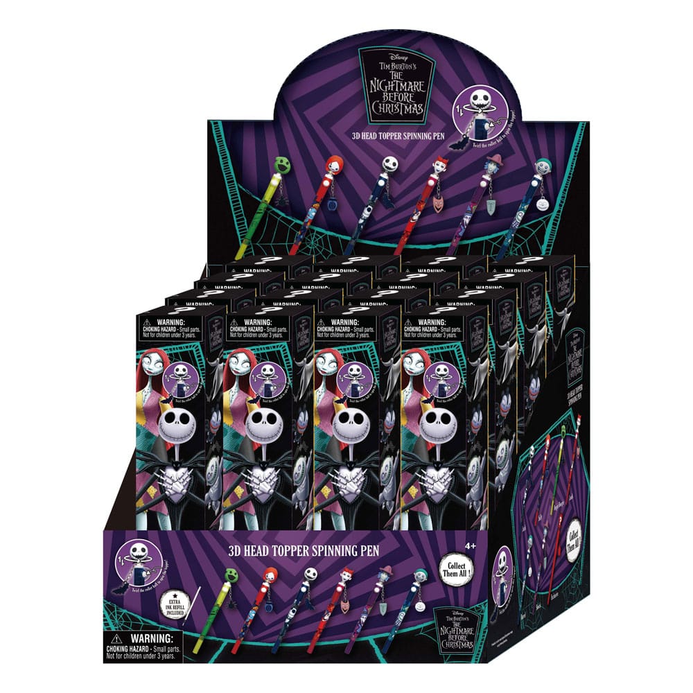 Nightmare before Christmas pen 3D Head Topper Spinning Pen 077764227950
