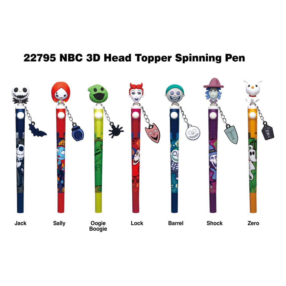 Nightmare before Christmas pen 3D Head Topper Spinning Pen 077764227950