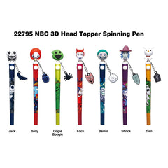 Nightmare before Christmas pen 3D Head Topper Spinning Pen 077764227950