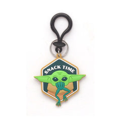 Star Wars Soft Touch PVC Bag Clip Baby Yoda Snack Time  077764289378