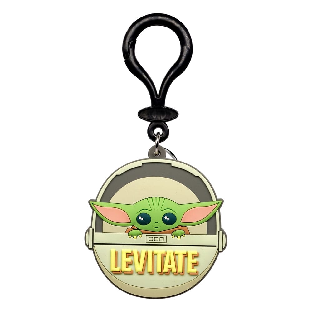 Star Wars Soft Touch PVC Bag Clip Baby Yoda Levitate 0077764289392