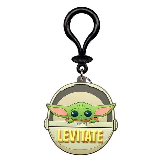 Star Wars Soft Touch PVC Bag Clip Baby Yoda Levitate 0077764289392