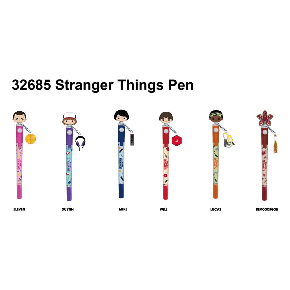 Stranger Things pen 3D Head Topper Spinning Pen 077764326851