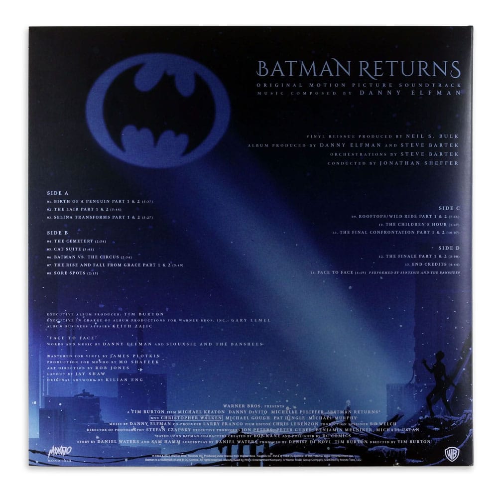 DC Comics Original Motion Picture Soundtrack by Danny Elfman Batman Returns Vinyl 2xLP 0616892467946