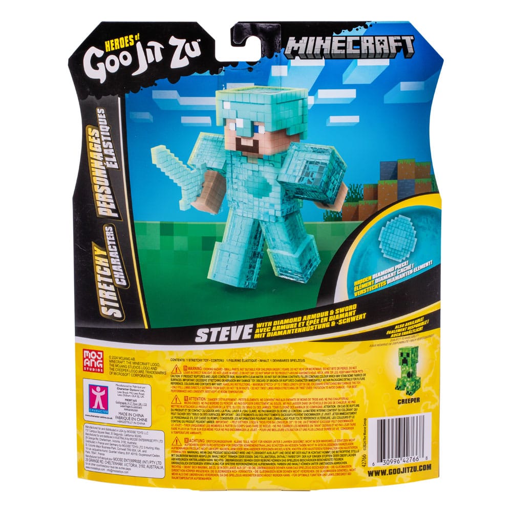 Minecraft Heroes of Goo Jit Zu Meteor Madness Stretch Figure Steve 12 cm 0630996427668