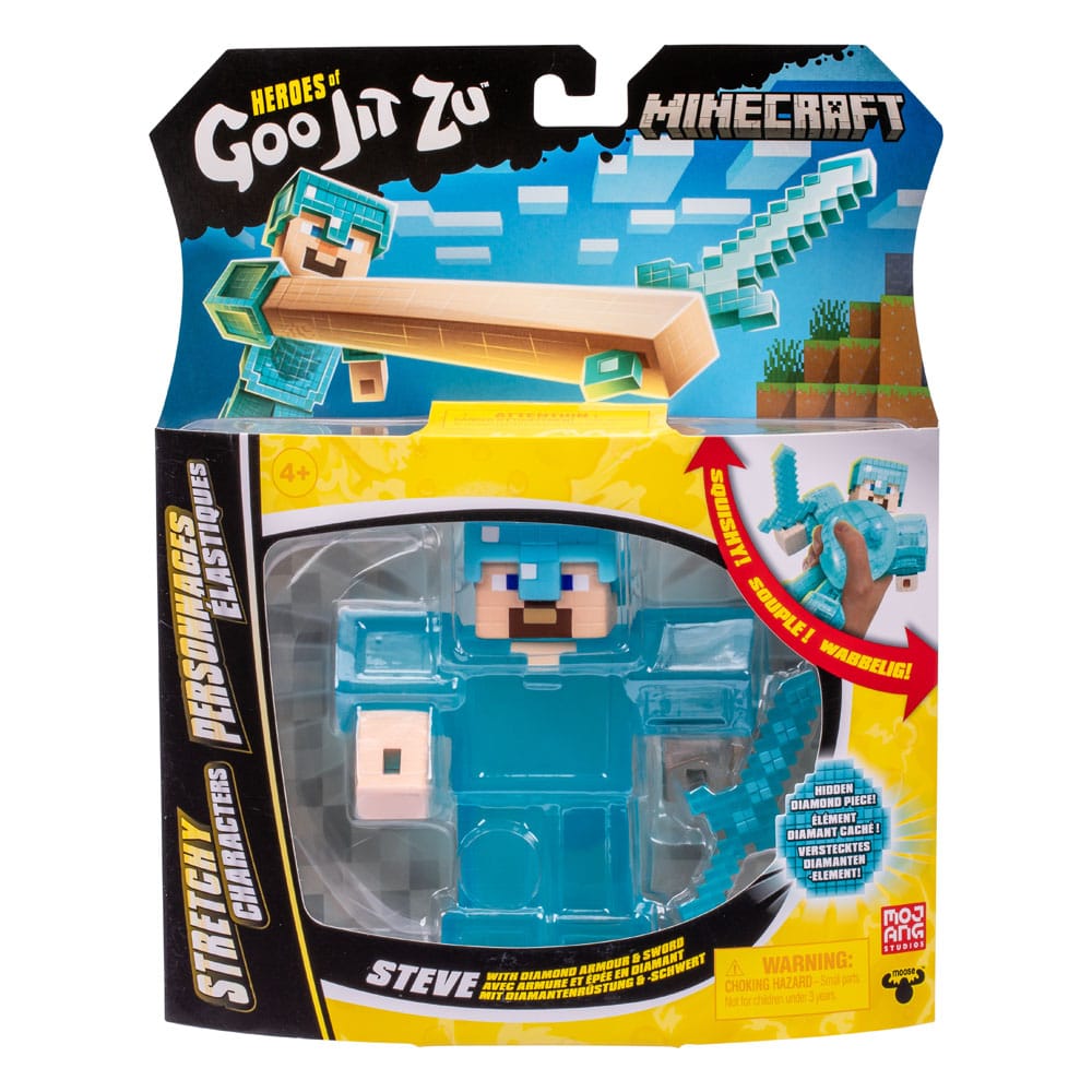 Minecraft Heroes of Goo Jit Zu Meteor Madness Stretch Figure Steve 12 cm 0630996427668