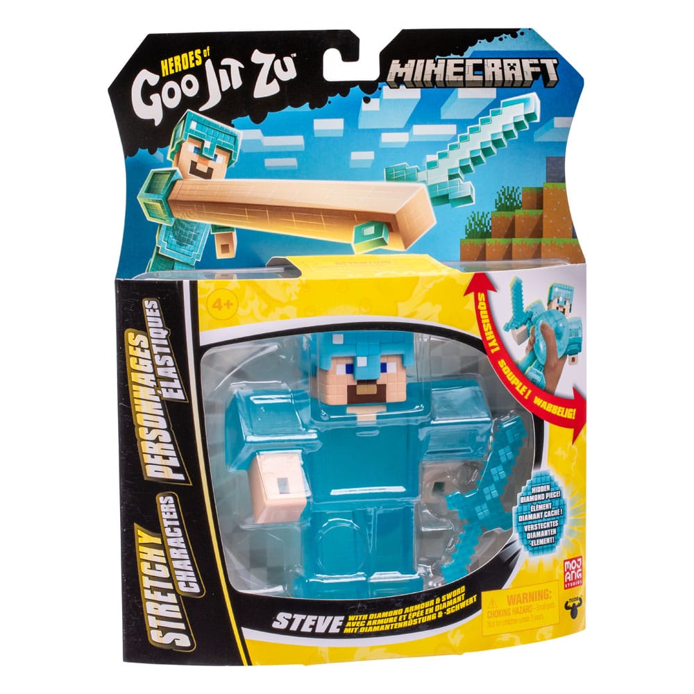 Minecraft Heroes of Goo Jit Zu Meteor Madness Stretch Figure Steve 12 cm 0630996427668