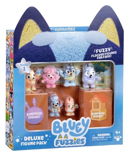 Bluey Fuzzies Deluxe Figuren-PackBluey Fuzzies Deluxe Figure PackBluey Fuzzies pack de figurines deluxeBluey Fuzzies Pack de Figuras Deluxe 0630996193587