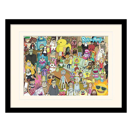 Rick and Morty Collector Print Framed Poster Total Rickall (white background) 5051265974686