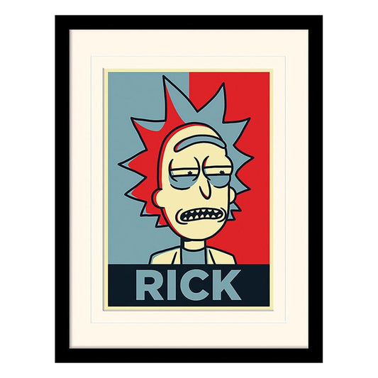 Rick and Morty Collector Print Framed Poster Rick Campaign (white background) 5051265818027