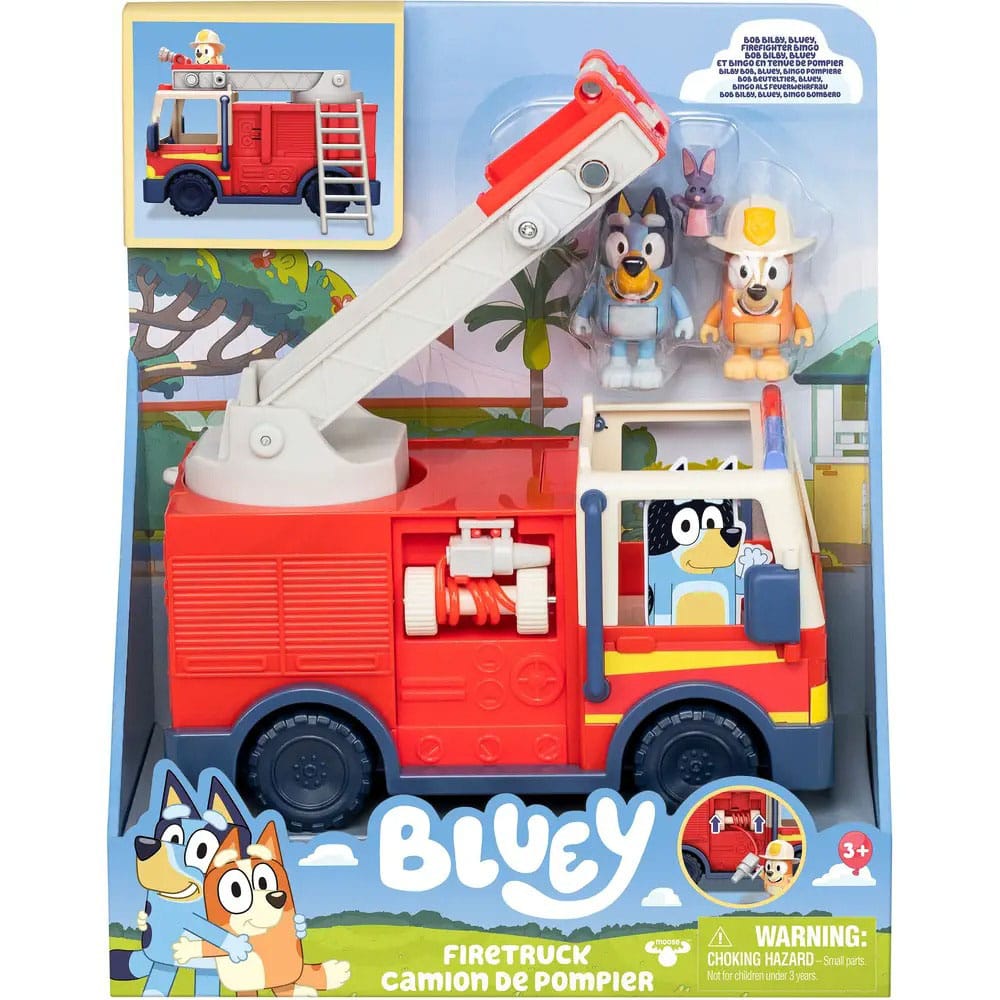 Bluey Mini Figure Playset Bluey Firedruck 0630996176108