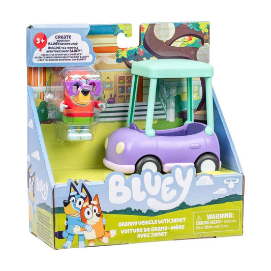 Bluey  Mini Figure Playset Janet & Granny Car 0630996189245