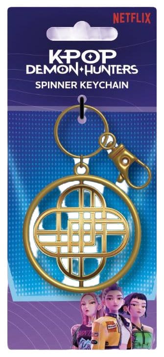 KPop Demon Hunters Spinner Keychain Golden 5063457098339