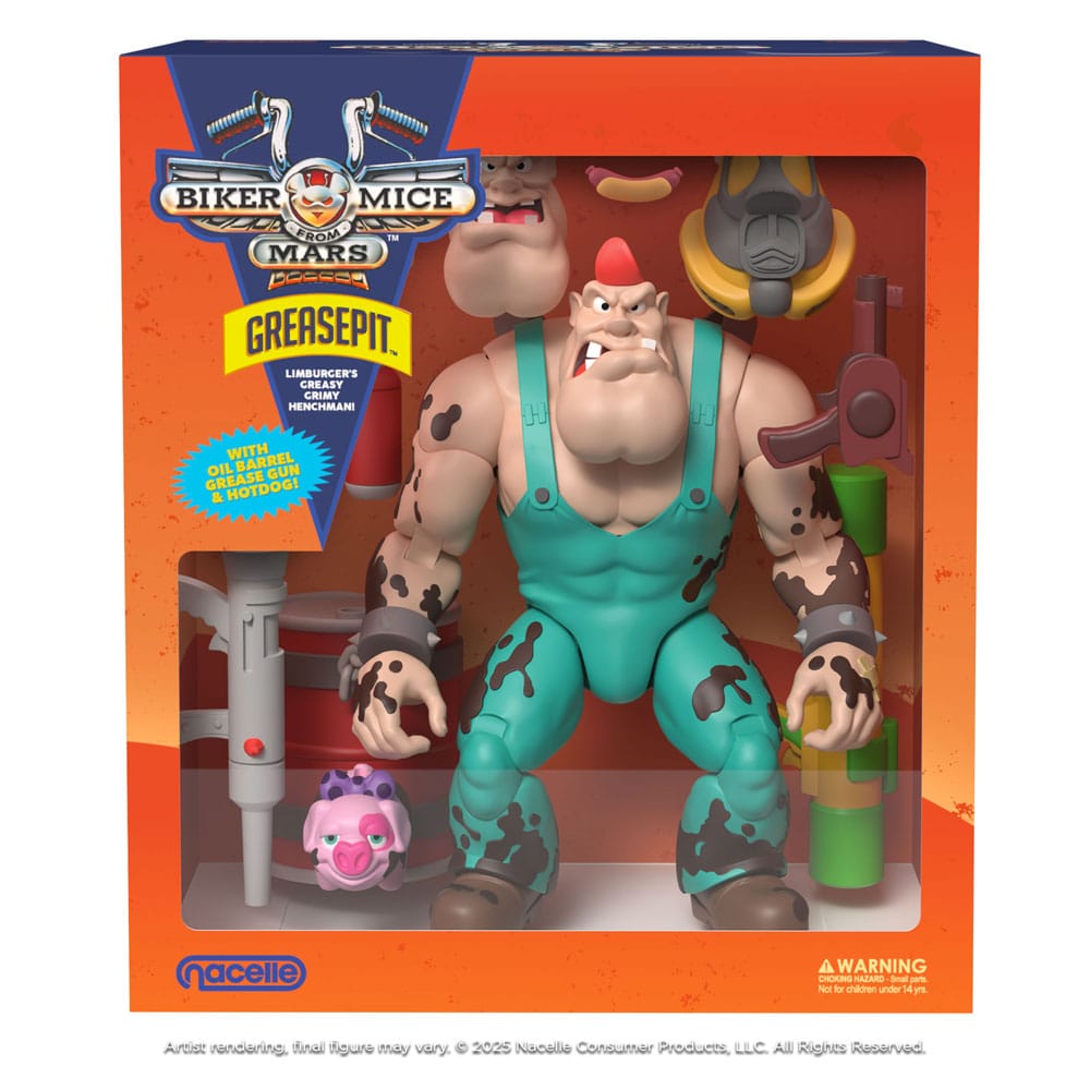 Biker Mice From Mars Action Figure Greasepit 23 cm 0850048317604