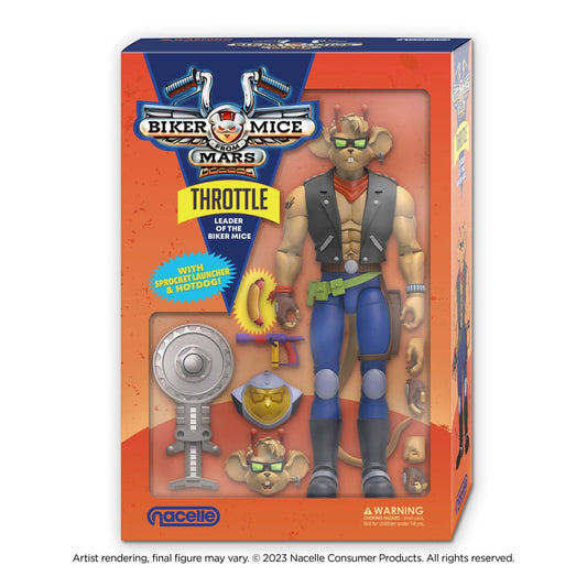Biker Mice From Mars Action Figure Throttle 18 cm 0850048317093