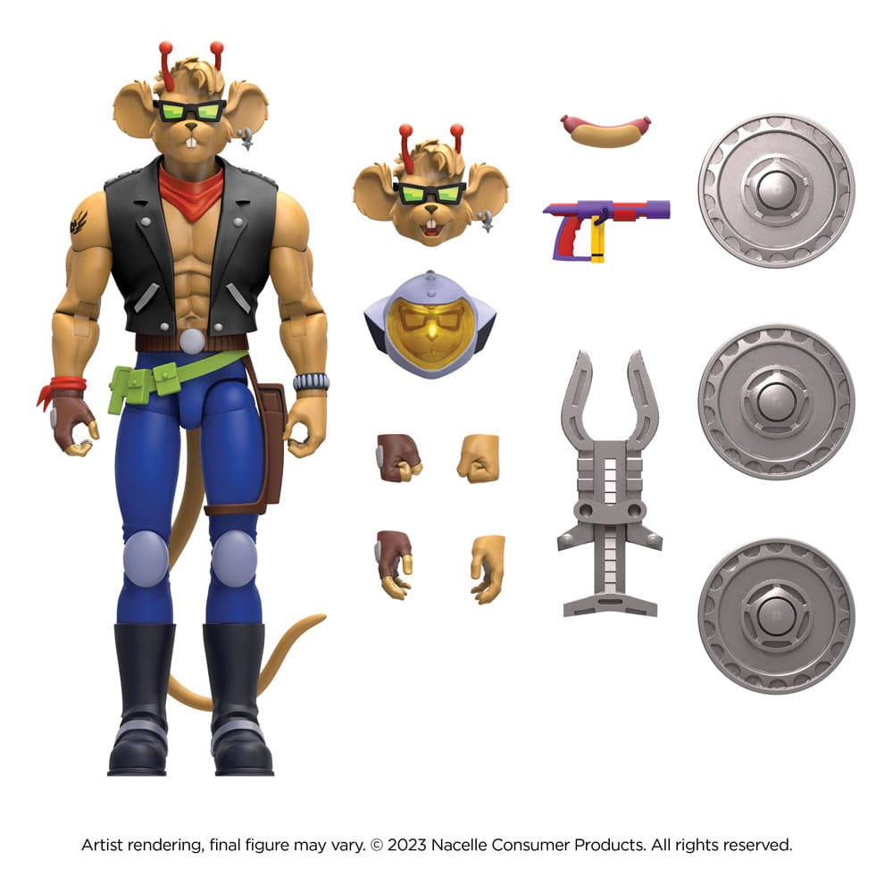 Biker Mice From Mars Action Figure Throttle 18 cm 0850048317093
