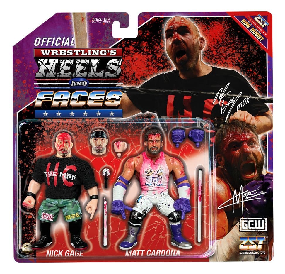 Zombie Sailor's Toys Action Figures 2-Pack Nick Gage vs. Matt Cardona 11 cm 0741365704331