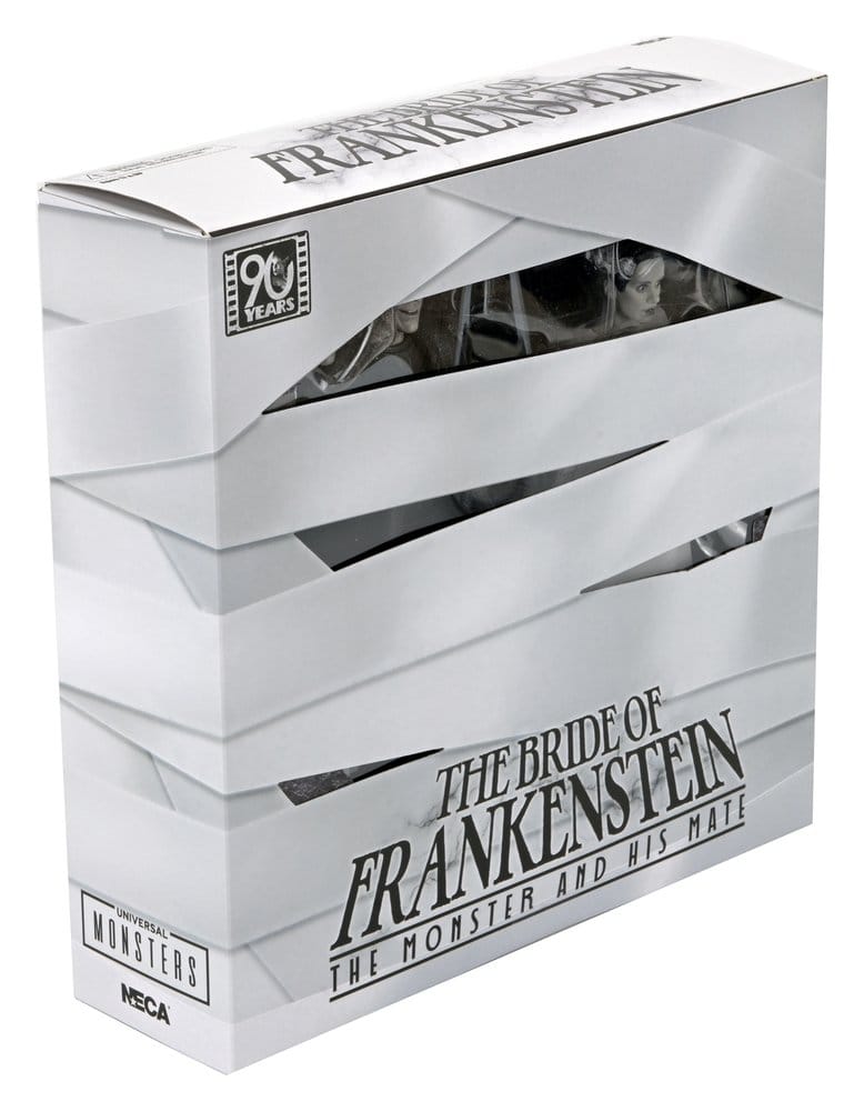 Universal Monsters 2-Pack Action Figure Bride of Frankenstein 90th Anniversary The Monster & His Mate (B&W) 18 cm 0634482047477