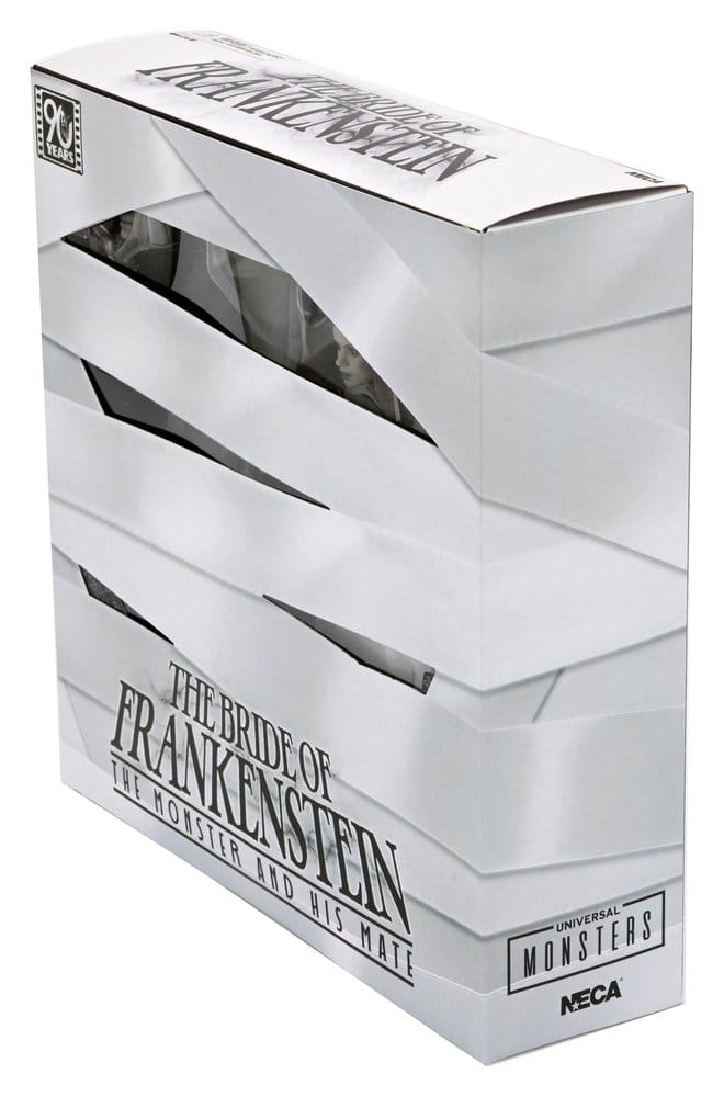 Universal Monsters 2-Pack Action Figure Bride of Frankenstein 90th Anniversary The Monster & His Mate (B&W) 18 cm 0634482047477
