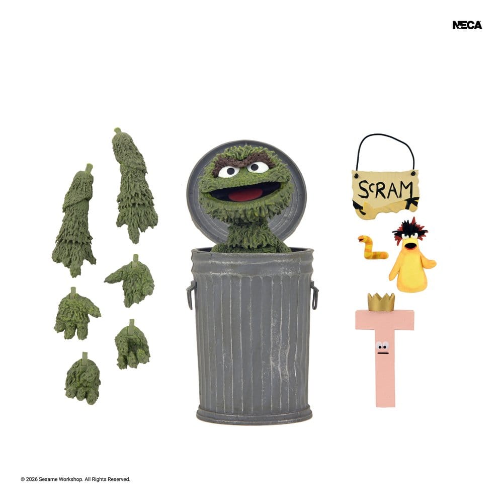 Sesame Street Ultimate Action Figure Oscar the Grouch 18 cm 0634482086223