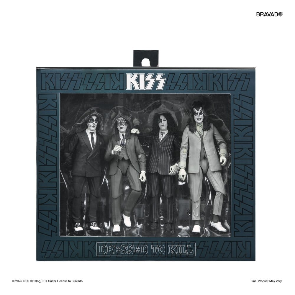 KISS Action Figures 4-Pack Dressed to Kill Album Cover 18 cm 0634482100134