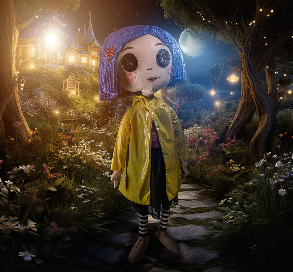 Coraline Life-Size Plush Figure Coraline with Button Eyes 152 cm 0883975181581