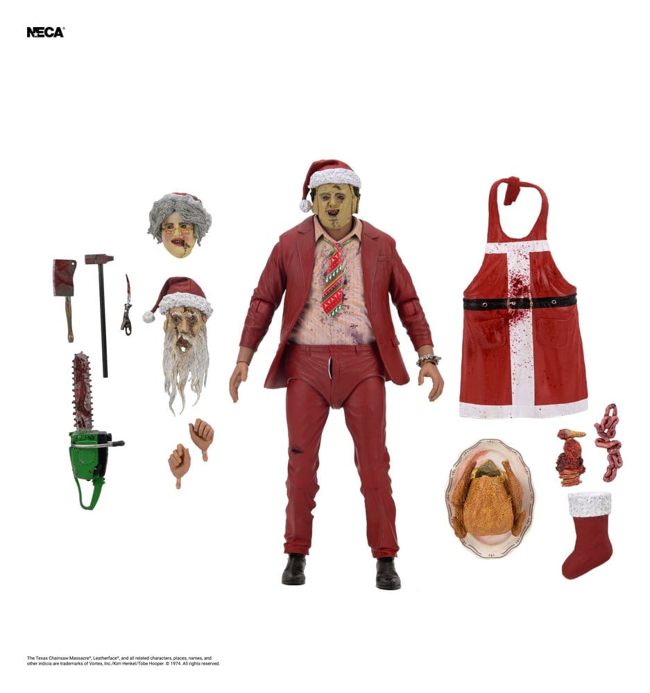 Texas Chainsaw Massacre Ultimate Action Figure Santa Leatherface 18 cm 0634482415962