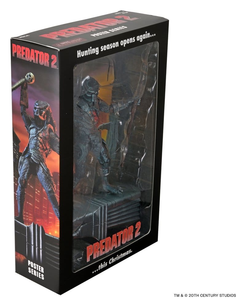 Predator 2 Action Figure City Hunter Poster Series 18 cm         0634482517550
