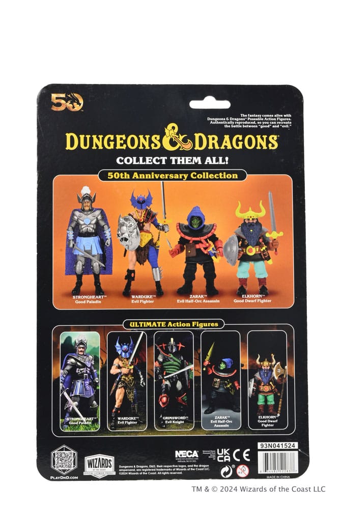 Dungeons and Dragons Scale Action Figure 50th Anniversary Zarak on Blister Card 18 cm 0634482522837