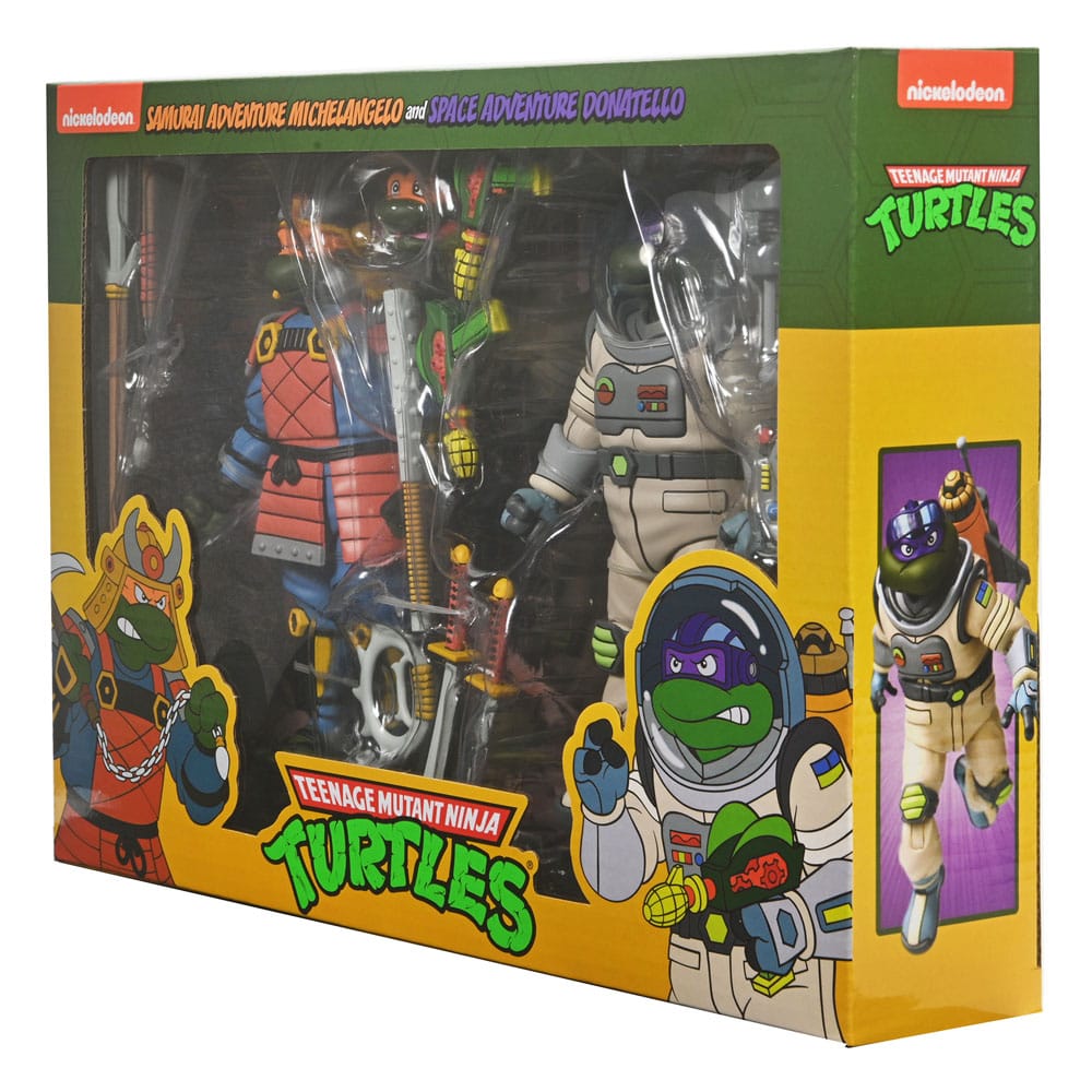 Teenage Mutant Ninja Turtles (Cartoon) Action Figure 2 Pack Space Adventure & Samurai Turtles 18 cm 0634482543450