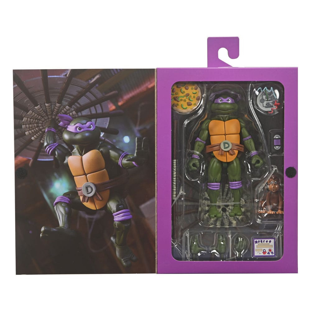 Teenage Mutant Ninja Turtles (Cartoon) Action Figure Ultimate Donatello VHS 18 cm 0634482543535