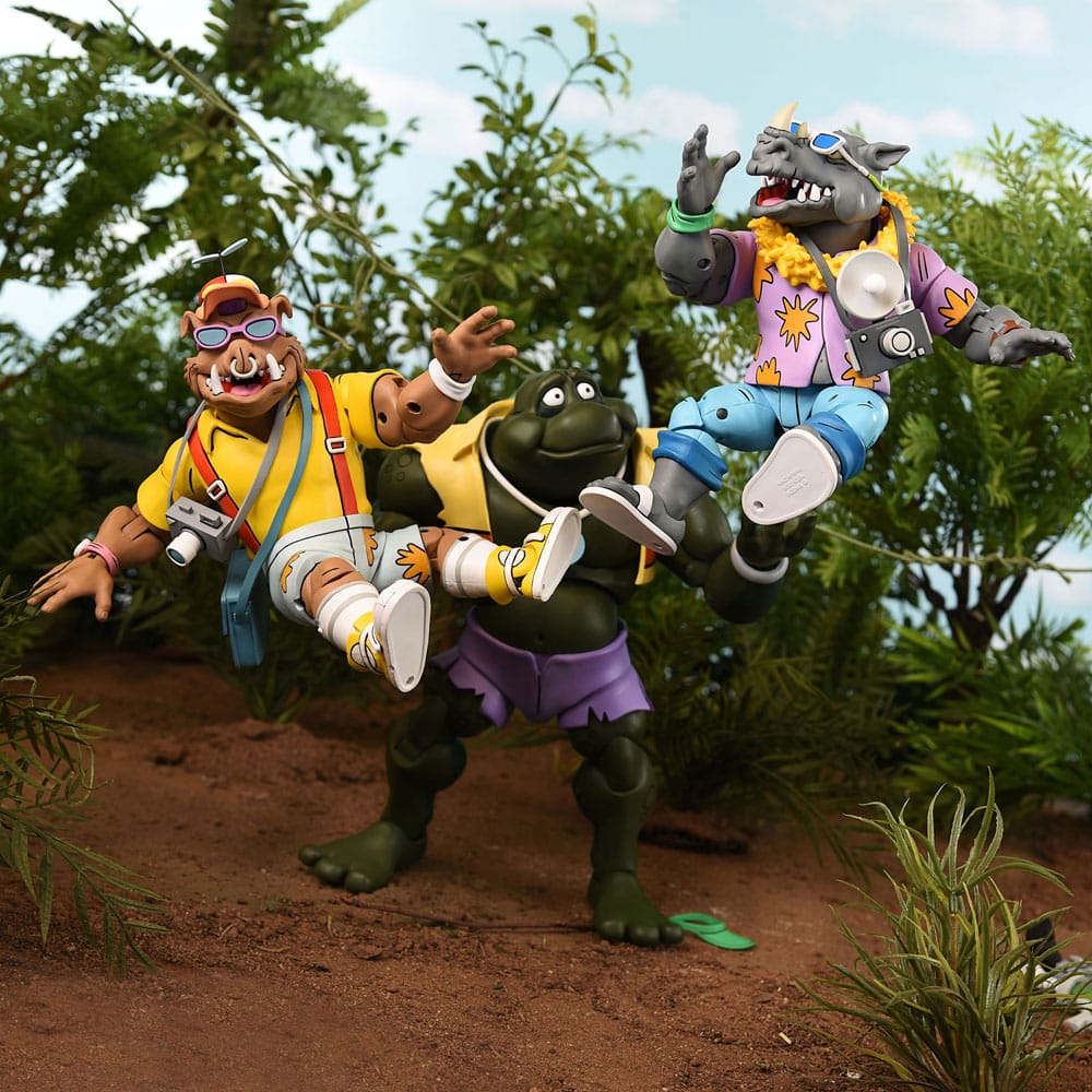 Teenage Mutant Ninja Turtles (Cartoon 1980) Action Figure 2 Pack Vacation Bebop and Rocksteady 18 cm 0634482543597