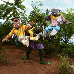 Teenage Mutant Ninja Turtles (Cartoon 1980) Action Figure 2 Pack Vacation Bebop and Rocksteady 18 cm 0634482543597