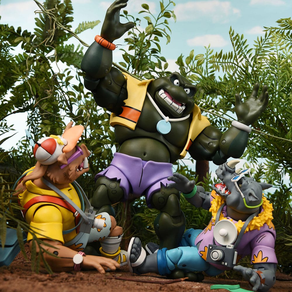 Teenage Mutant Ninja Turtles (Cartoon 1980) Action Figure 2 Pack Vacation Bebop and Rocksteady 18 cm 0634482543597