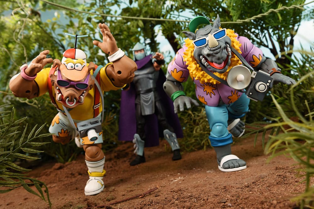 Teenage Mutant Ninja Turtles (Cartoon 1980) Action Figure 2 Pack Vacation Bebop and Rocksteady 18 cm 0634482543597