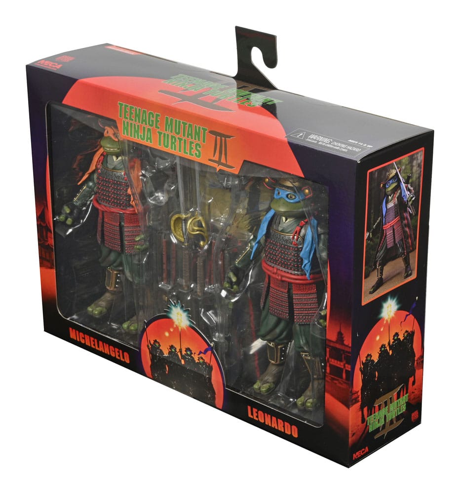 Teenage Mutant Ninja Turtles III Action Figure 2-Pack Leonardo & Michelangelo 18 cm 0634482543849