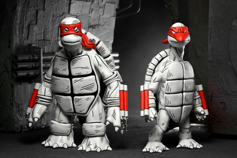 Teenage Mutant Ninja Turtles (Mirage Comics) Action Figures 2-Pack Black and White First Turtles 18 cm 0634482544990