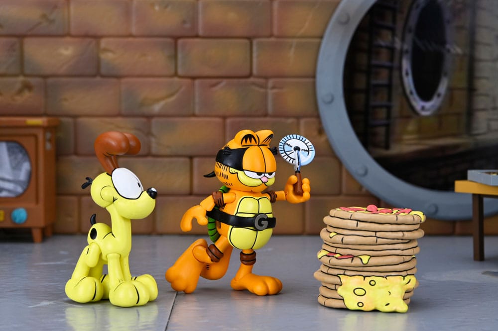 Teenage Mutant Ninja Turtles (Archie Comics) x Garfield Action Figure 2-Pack Ultimate Garfello & Odie 10 cm 0634482545164