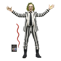 Beetlejuice 1988 Action Figure Beetlejuice Black and White Striped Suit 18 cm   0634482607435