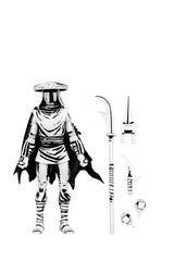 Teenage Mutant Ninja Turtles Action Figure Elite Foot Ninja Guard Black & White 18 cm 0634482543863