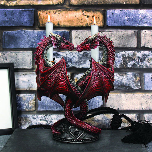 Anne Stokes Candle Holder Dragon Heart Valentine's Edition 23 cm 0801269126483