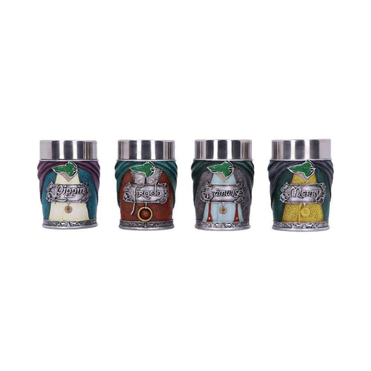 Lord of the Rings Shotglass 4-Pack Hobbits 0801269146207